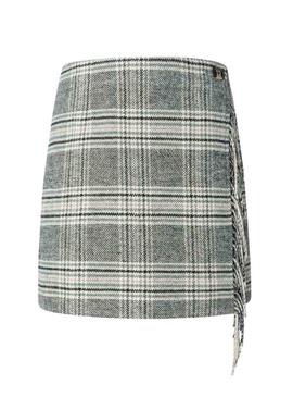 Saia Pepe Jeans Talani xadrez para mulher.