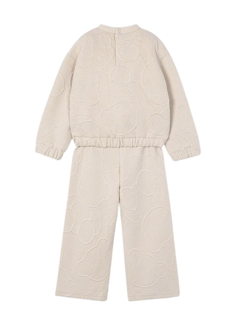 Fato de treino Mayoral acolchoado bege para menina