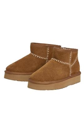 Botins Pepe Jeans Dissy Etnic com plataforma camel para mulher.