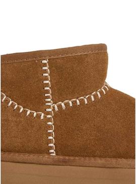 Botins Pepe Jeans Dissy Etnic com plataforma camel para mulher.