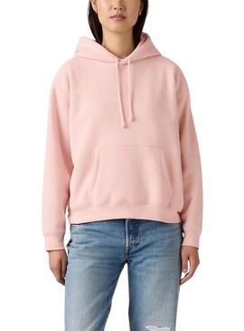 Moletom Levis Everyday com capuz rosa para mulher