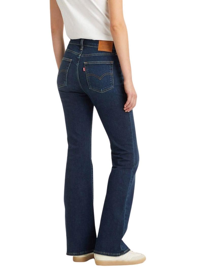 Calça jeans Levis 726 cintura alta flare azul para mulher