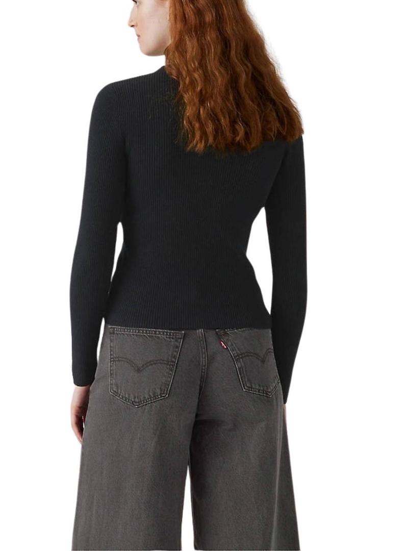 Camisola Levis Rib preta para mulher.