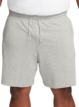 Bermudas Nike Club cinza para homens.