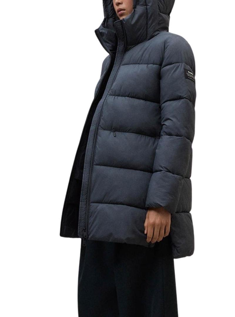 Casaco acolchoado Ecoalf Marangu azul marinho para mulher