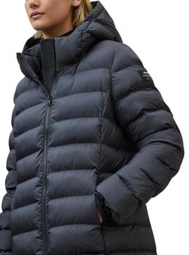Casaco acolchoado marinho Ecoalf Cronulla para mulher.