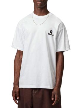 Camiseta Carhartt Logo Archive branca para homem.