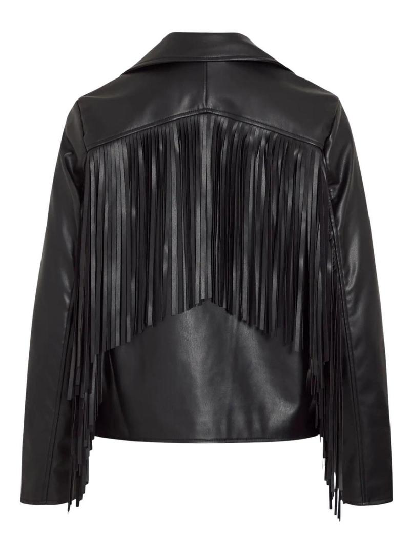 Casaco Vila Viprana franjas preto para mulher