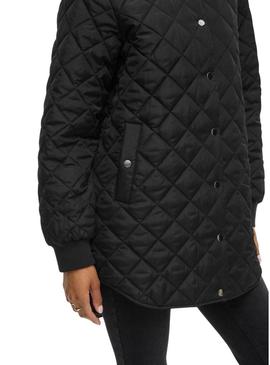 Casaco acolchoado preto da Vila Vitate para mulher.