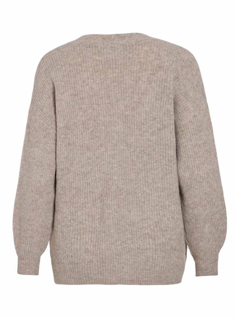 Cardigã de Vila Vimindy bege para mulher.