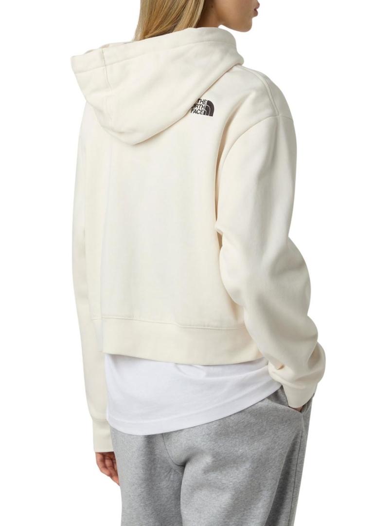 Moletom The North Face Essential Crop branco para mulher.