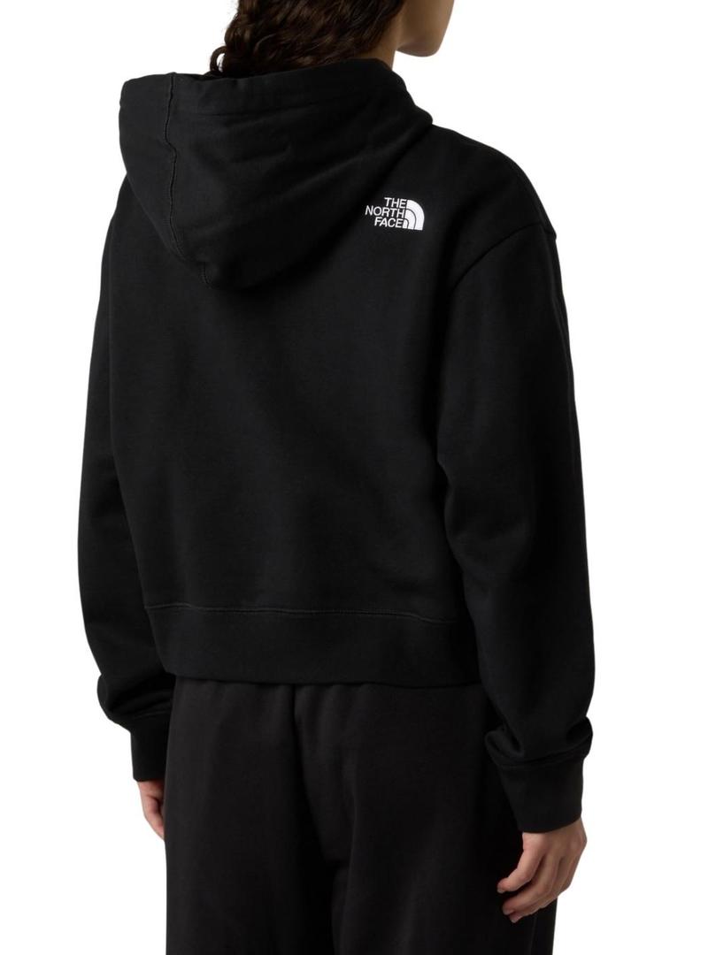 Moletom The North Face Essential Crop preto para mulher.