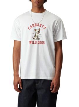 Camisa Carhartt Wild Dog branca para homem.