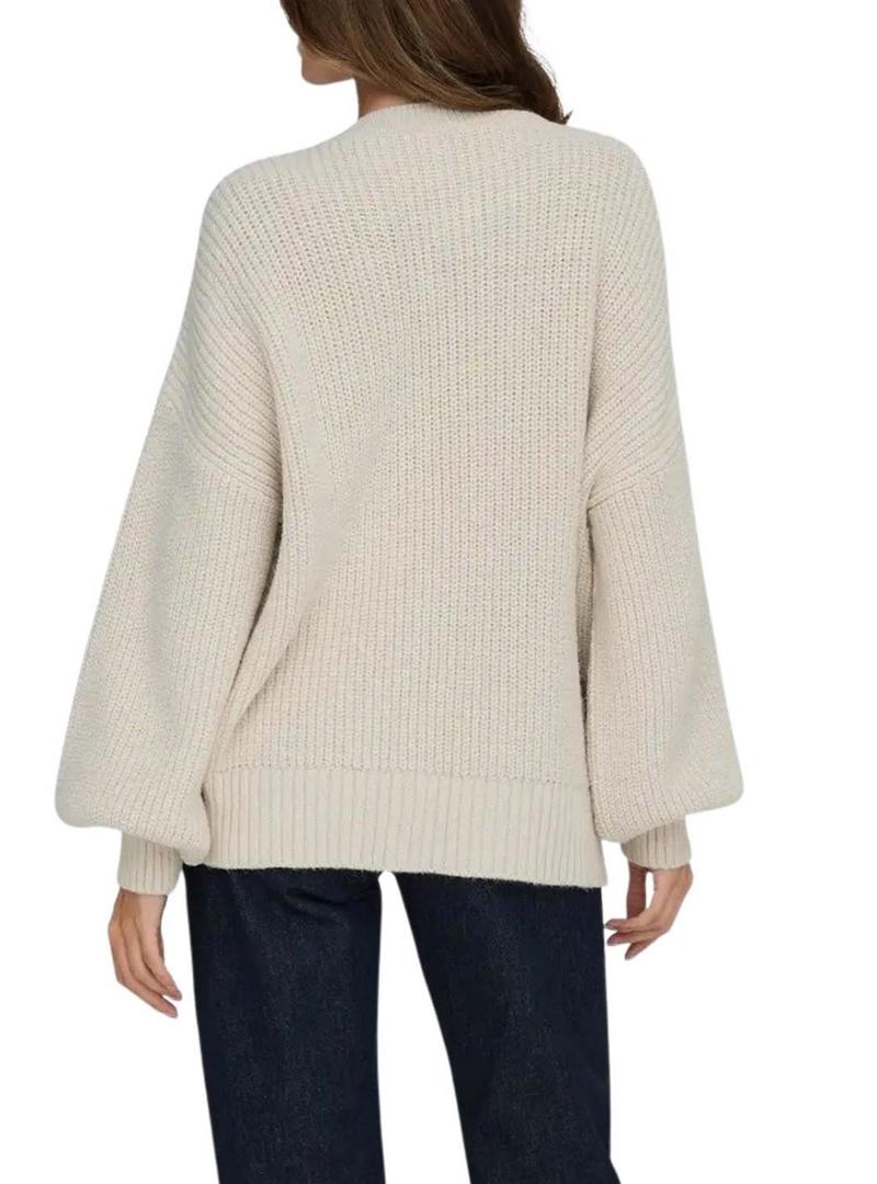 Camisola Only Holly bege para mulher.