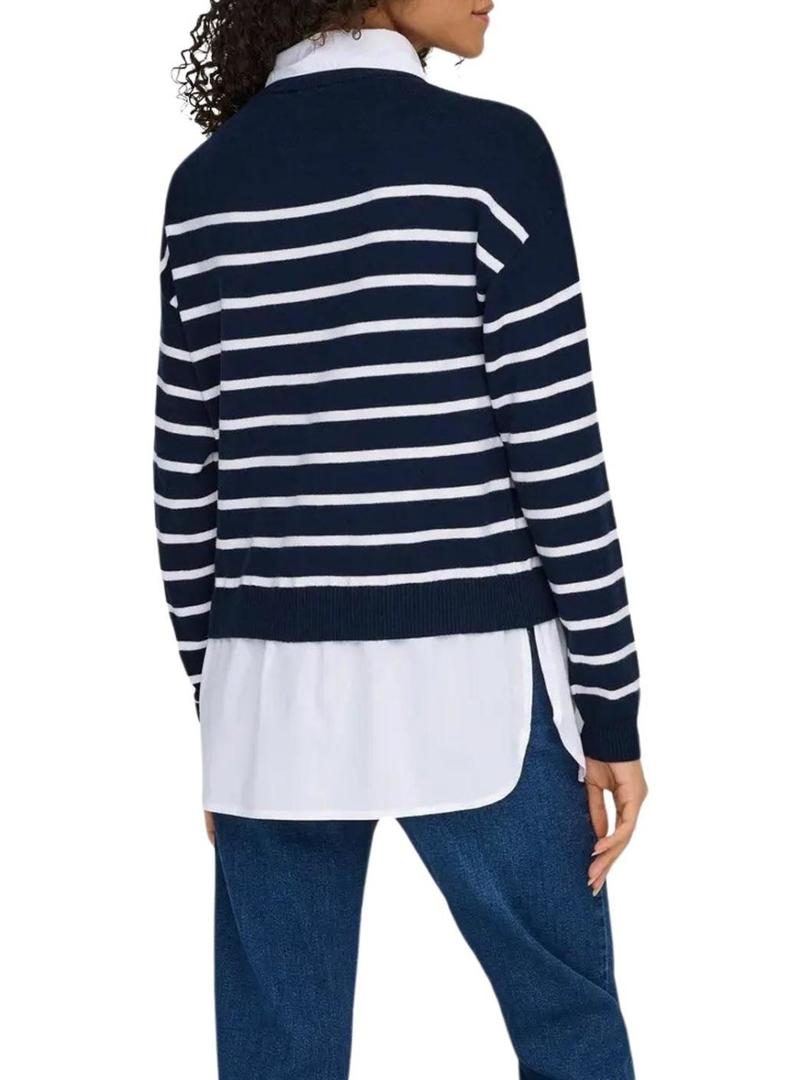 Camisola Jersey Only Payson azul para mulher.