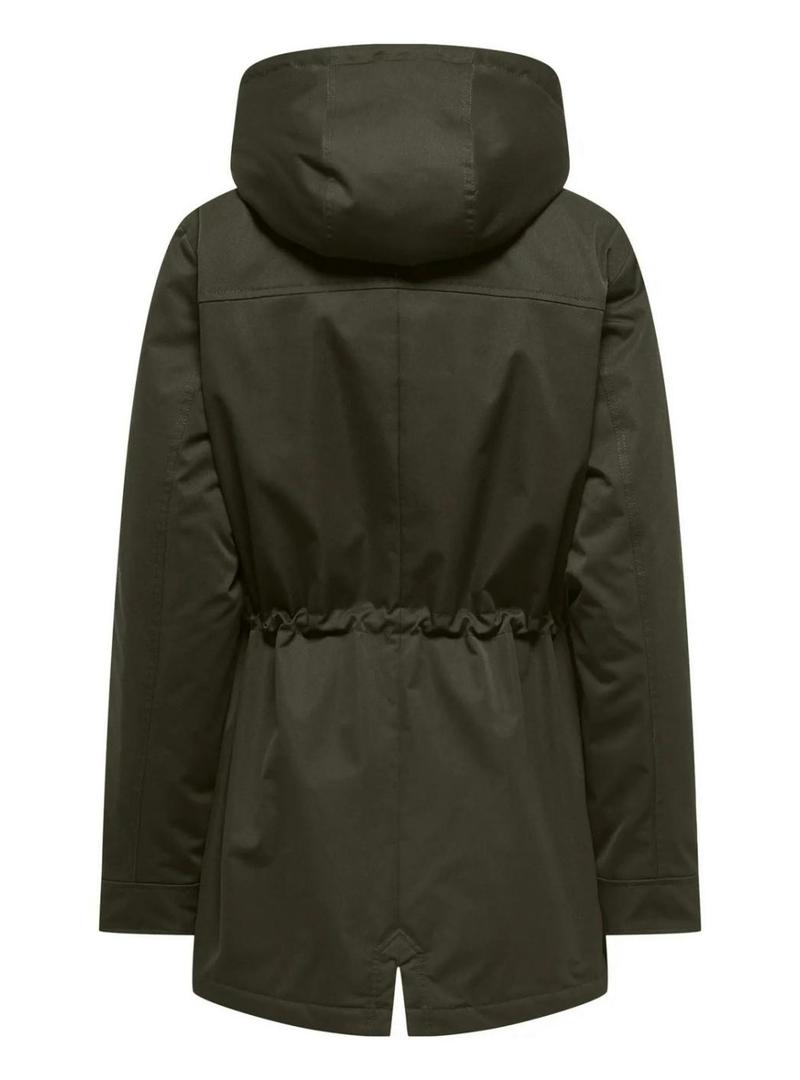 Parka Only Hannover verde para mulher