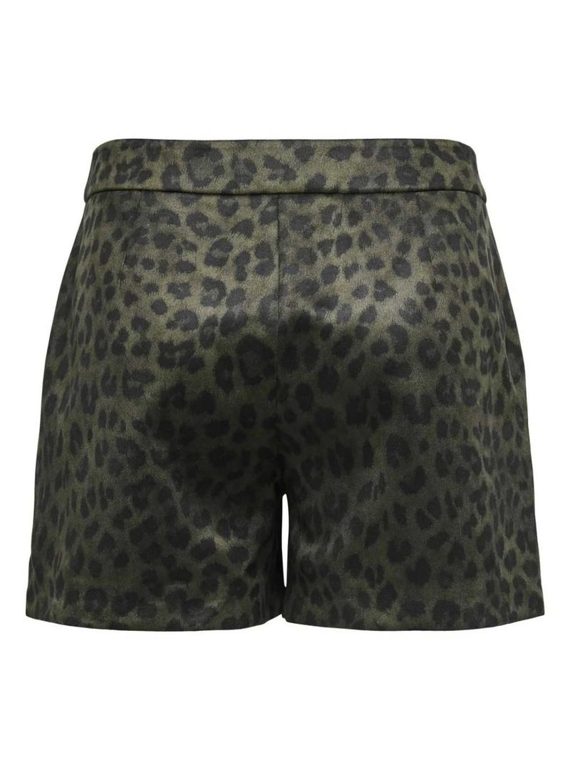 Shorts Only Moon estampado de animal verde para mulher.