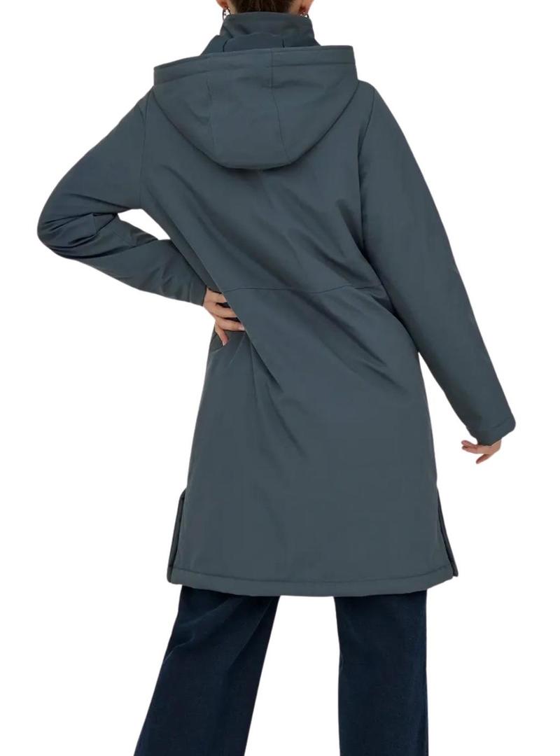 Parka Only Kara em azul petróleo para mulher