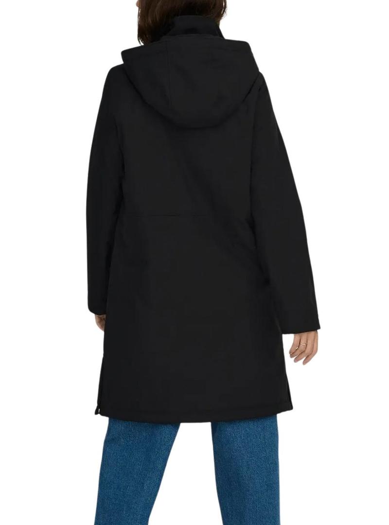 Casaco Parka Only Kara preto para mulher.