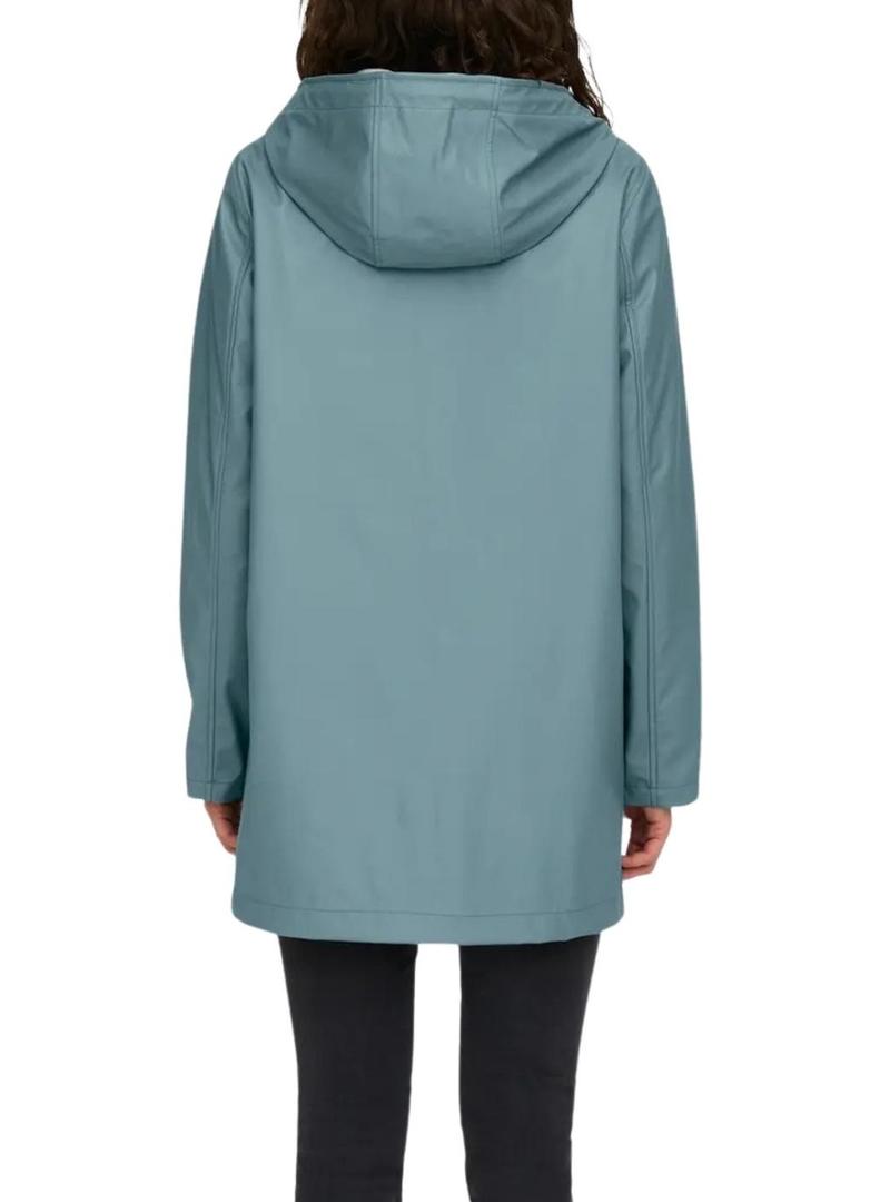 Capa de chuva Only Newellen azul para mulher.