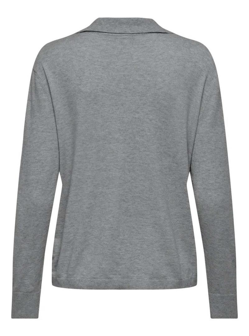 Camisa cinza para mulher Only Libi polo Jersey.