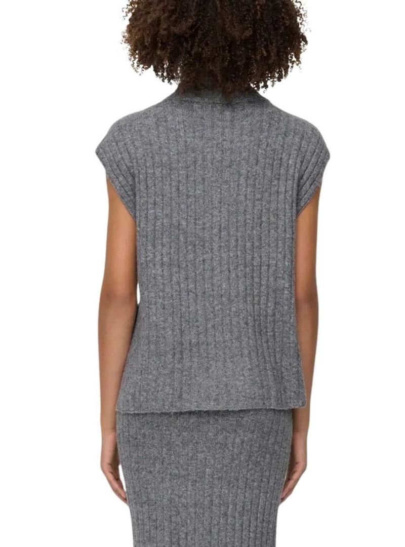 Colete Only Jeanett cinza para mulher