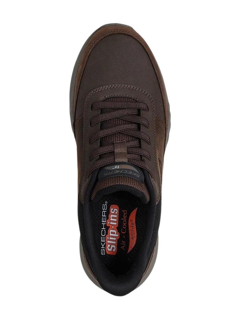 Sapatilhas Skechers Arch Fit castanhas para homem