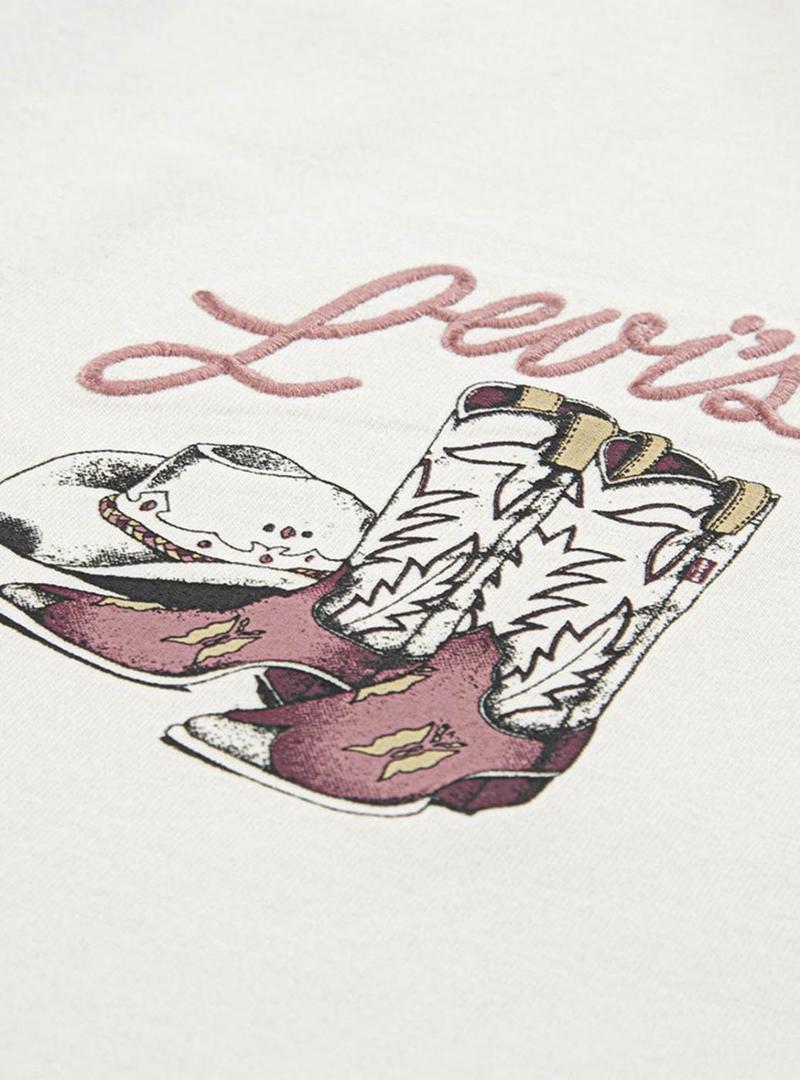 Camiseta Levis Western branca para menina