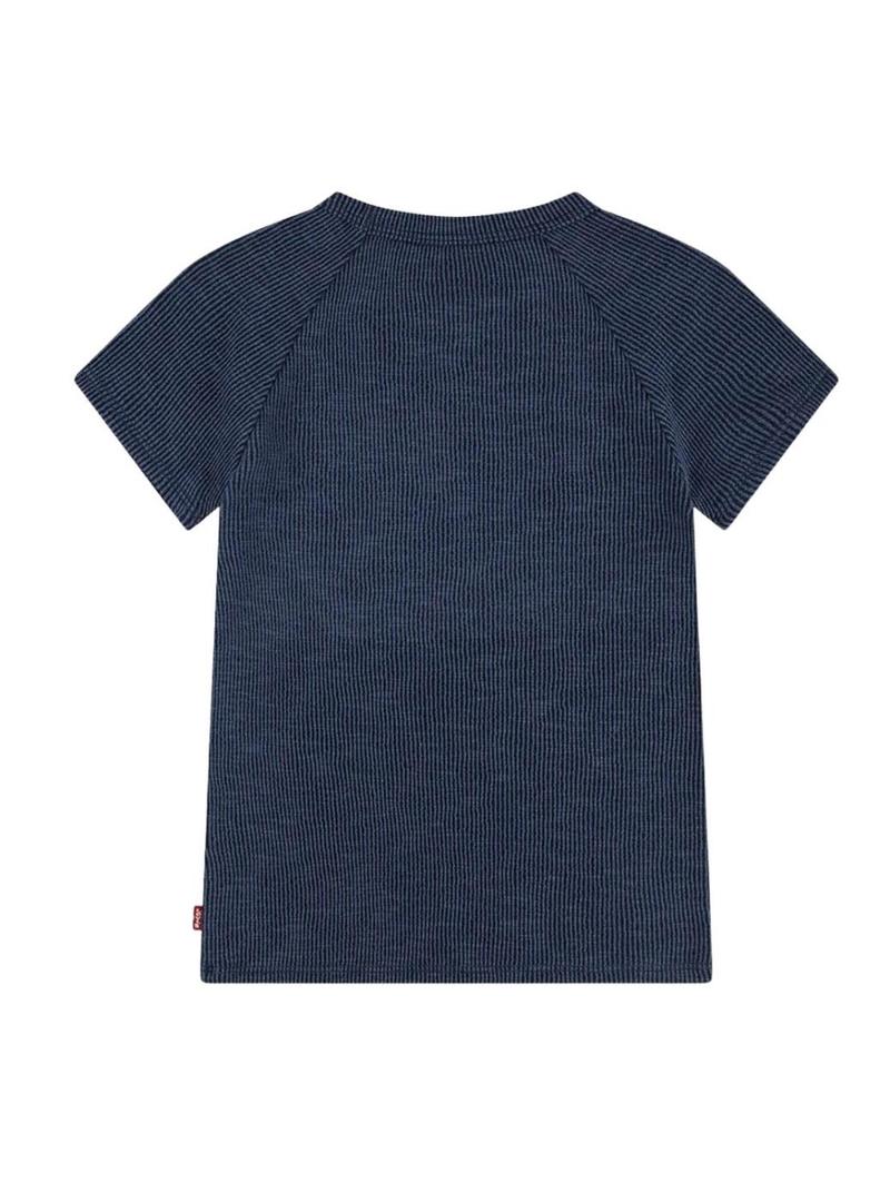 Camiseta Levis Ranglan azul para menina