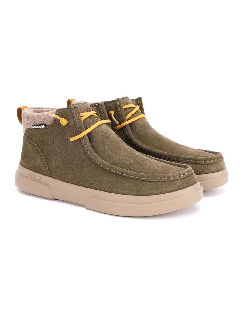 Botas Walkin Pitas Garda verde para mulher.