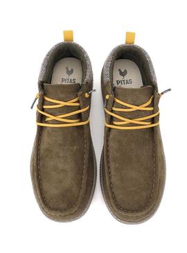 Botas Walkin Pitas Bob verde para homens.