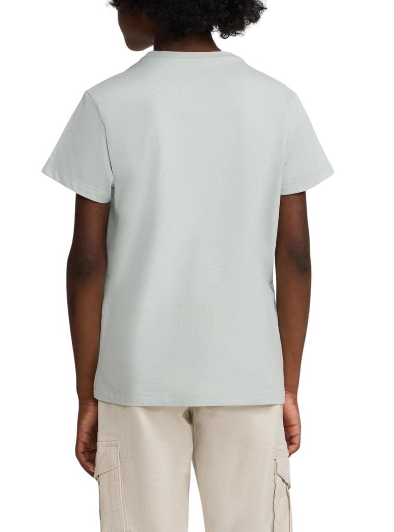 Camiseta Silbon logo multicolor turquesa para criança