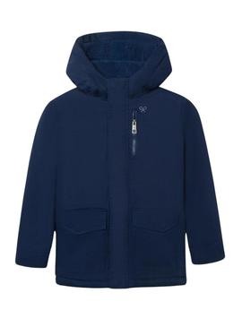 Casaco acolchoado azul da marca Silbon para criança.