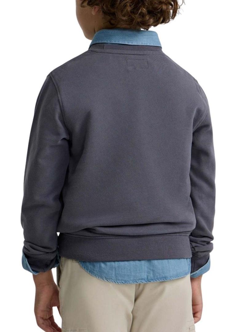 Moleton Silbon Raquete azul vintage para menino