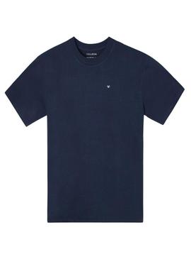 Camiseta Silbon Varsity club azul marinho para homem.