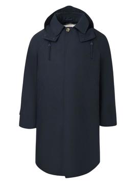 Trench coat Silbon azul marinho para homens.