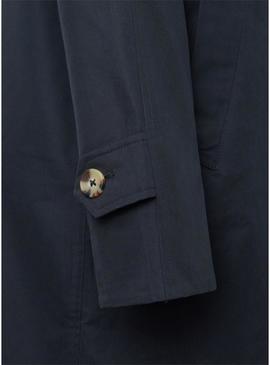 Trench coat Silbon azul marinho para homens.