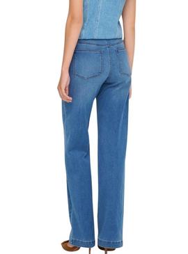 Calça jeans Only Madison Royal azul para mulher.