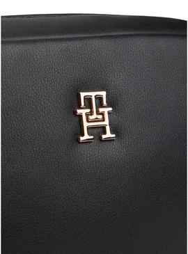 Bolsa Tommy Hilfiger Popette Soft preta para mulher