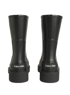 Botas Calvin Klein Mid Rainboot Rubber preto para mulher.