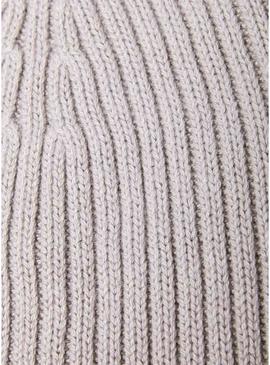 Gorro Calvin Klein Patch Chunky Rib cinza para homem