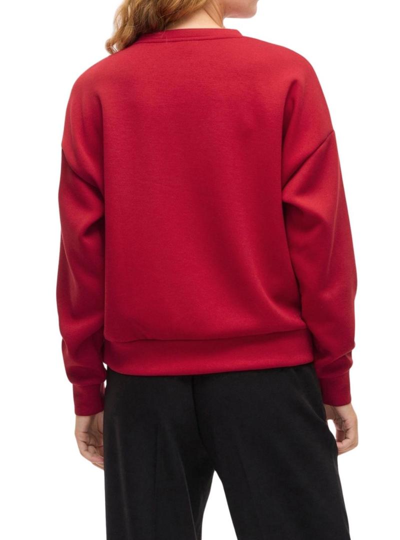 Moletom Vila Reflect vermelho para mulher.