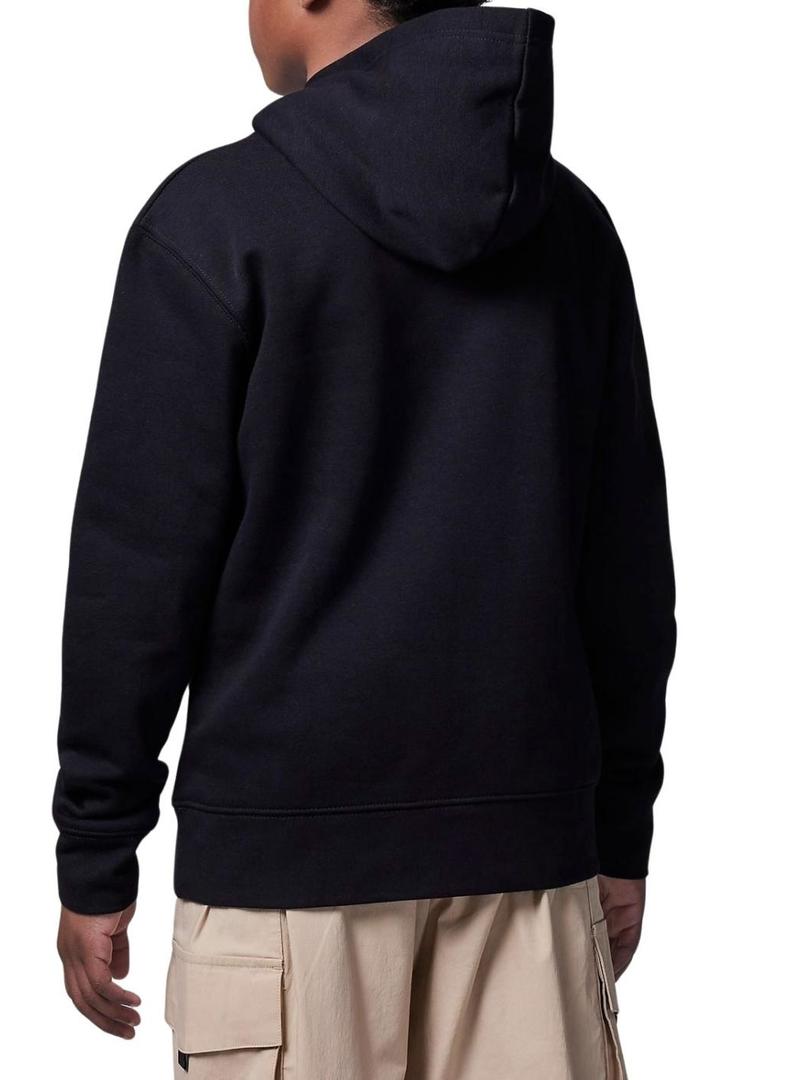Moletom Jordan Brooklyn Fleece preto para criança.