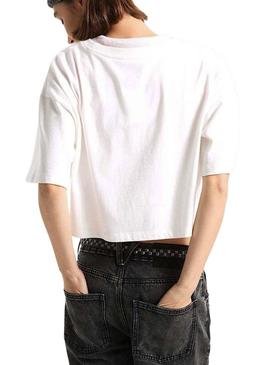 Camiseta Vans Script branca para mulher.