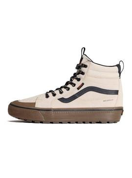 Tênis Vans Sk8-Hi Waterproof branco para homem.