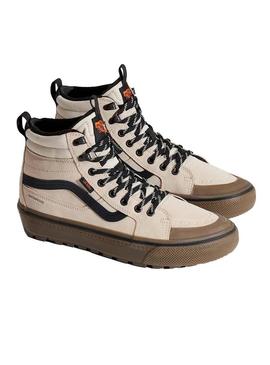 Tênis Vans Sk8-Hi Waterproof branco para homem.