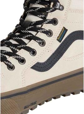 Tênis Vans Sk8-Hi Waterproof branco para homem.