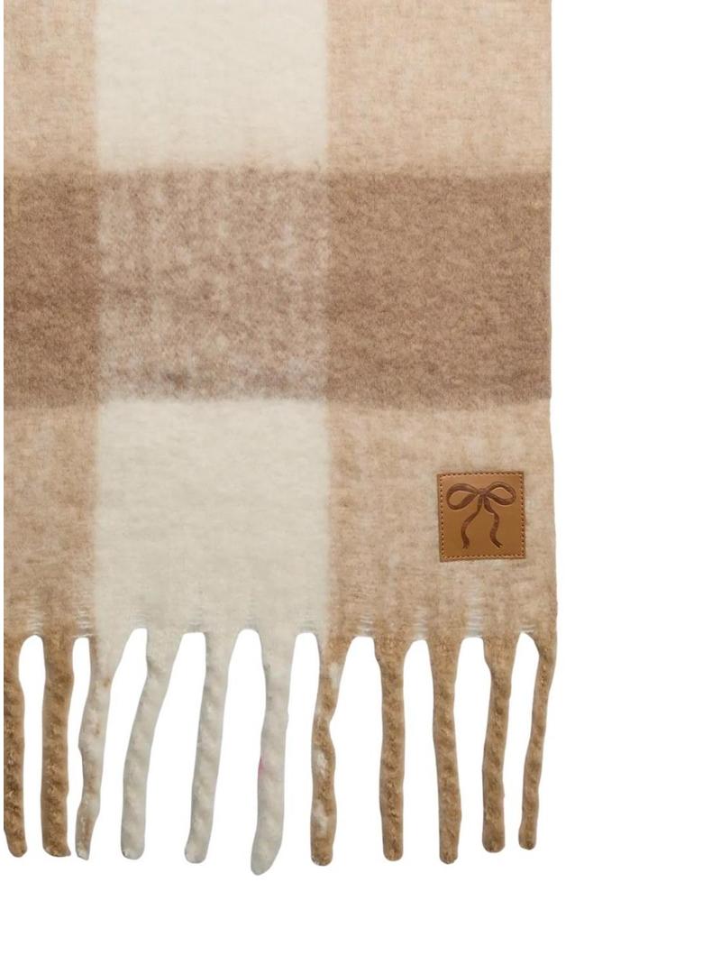 Cachecol Pieces Juline bege para mulheres