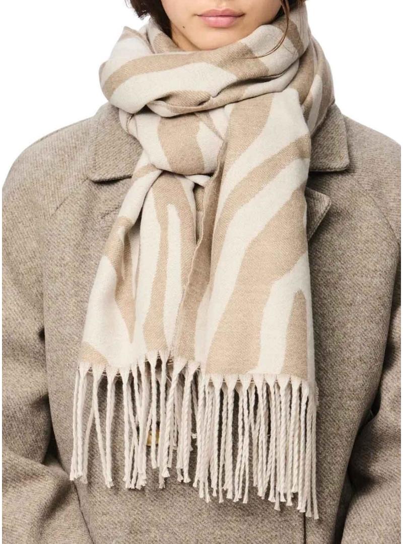 Lenço Pieces Celin bege para mulher