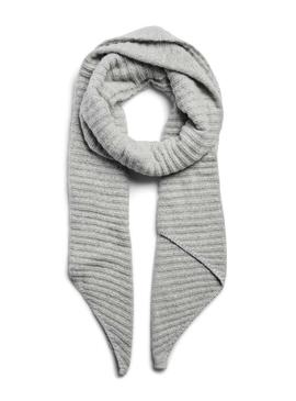 Cachecol Pieces Pyron cinza para mulher.